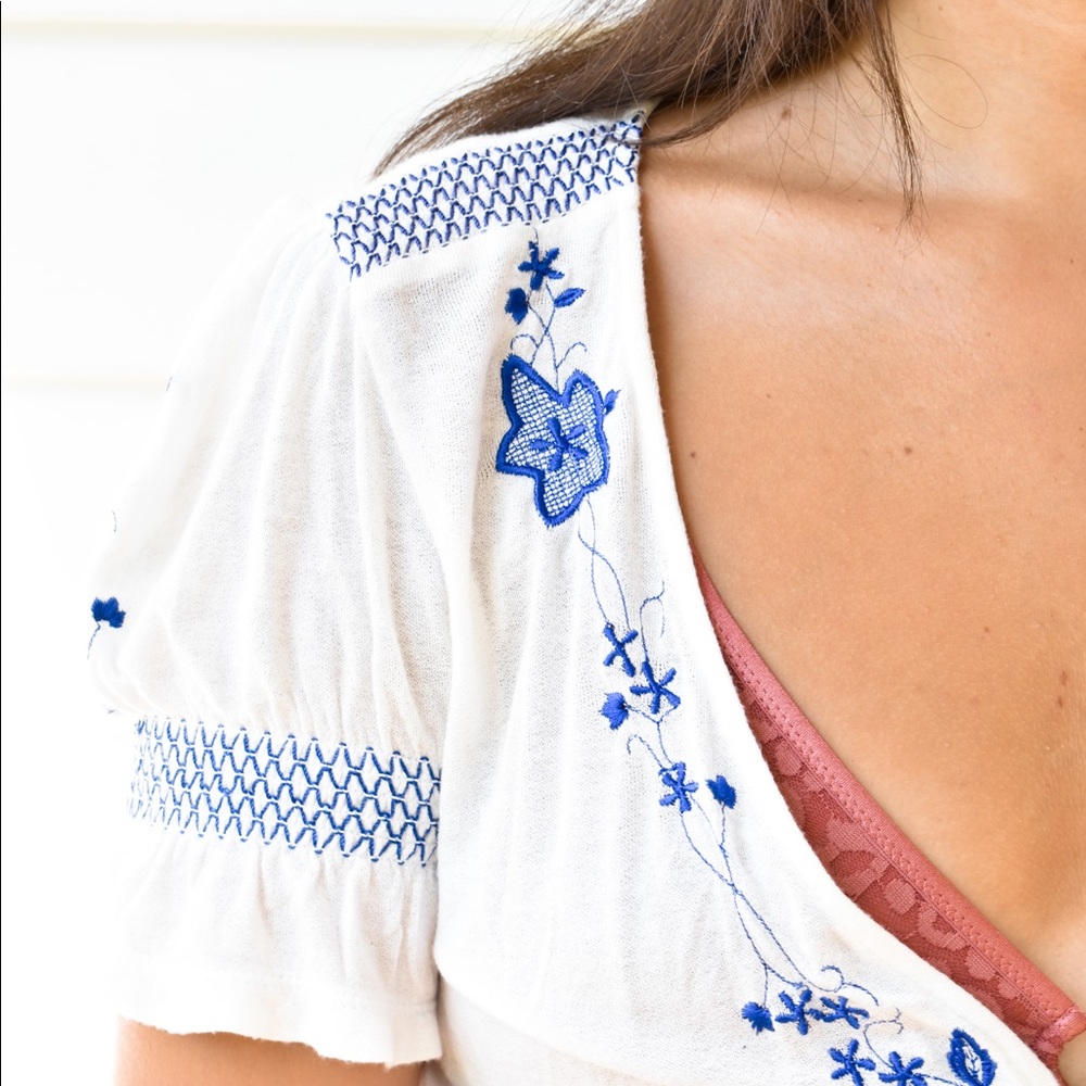 Urban outfitters embroidered top